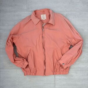 Brooks Brothers Coat 100% Silk Pink Pockets Collared Large Zipper Short Cottage